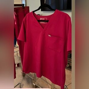 Figs Magenta Pink Catarina Scrub Top